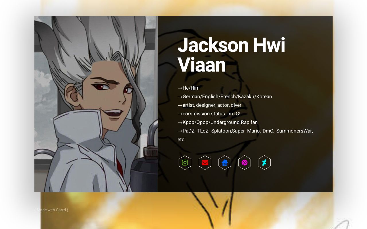 Carrd profile picture for @hitchhiker